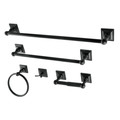 Kingston Brass 5-Piece Bathroom Hardware Combo, Black BAHK3212478K